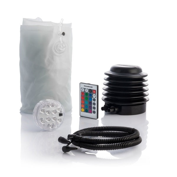 Ilmatäytteinen istuin monivärisellä led-valolla, soveltuu myös uima-altaaseen!