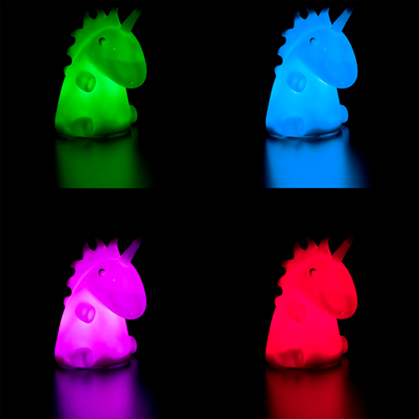 Väriä vaihtava yksisarvinen lamppu